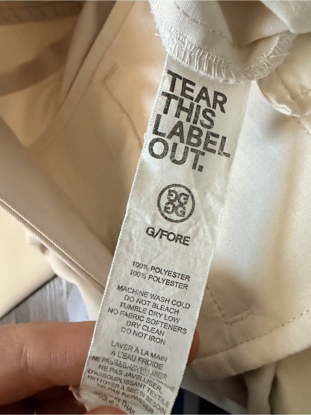 G/FORE Beige Golf pants- women’s size 4 - Picture 5 of 5